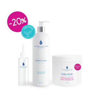 Kit for dry scalp and hair with split ends