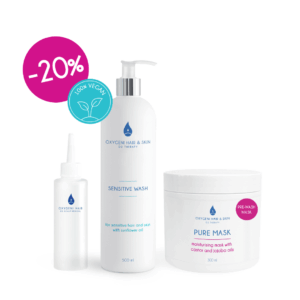 Kit for oily scalp and dry, split ends